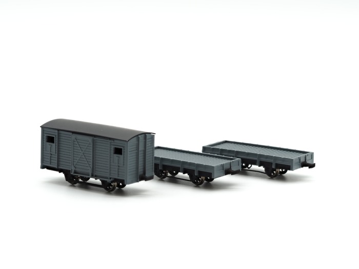 102 153 - Set of 3 NMVB freight cars (spoked wheels) :: Ferivan Modelbouw